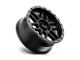 KMC Mesa Satin Black with Gloss Black Lip Wheel; 17x9 (07-18 Jeep Wrangler JK)