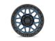 KMC GRS Midnight Blue with Gloss Black Lip Wheel; 17x9; 0mm Offset (18-24 Jeep Wrangler JL)