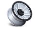 KMC Outrun Machined with Gloss Black Lip Wheel; 17x8.5 (07-18 Jeep Wrangler JK)