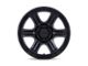 KMC Outrun Matte Black with Gloss Black Lip Wheel; 17x8.5 (07-18 Jeep Wrangler JK)