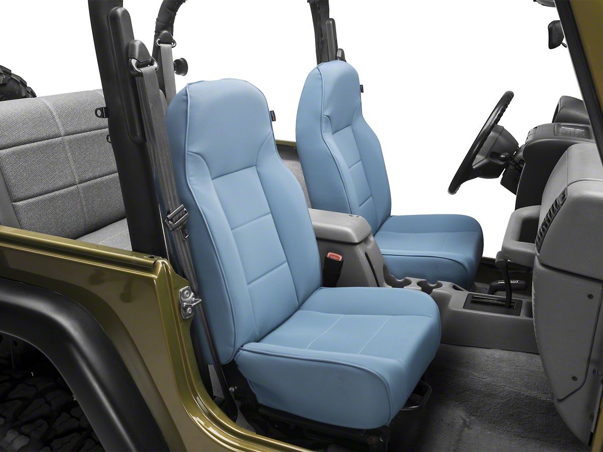 Rugged Ridge Jeep Wrangler High Back Front Seat Blue 13401.05 76 02 Jeep CJ5 CJ7 Wrangler YJ TJ