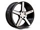 Niche Milan Gloss Black Brushed Wheel; 22x9 (97-06 Jeep Wrangler TJ)