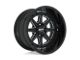 Moto Metal Phantom Gloss Black Milled Wheel; 22x12; -44mm Offset (22-24 Jeep Grand Cherokee WL)