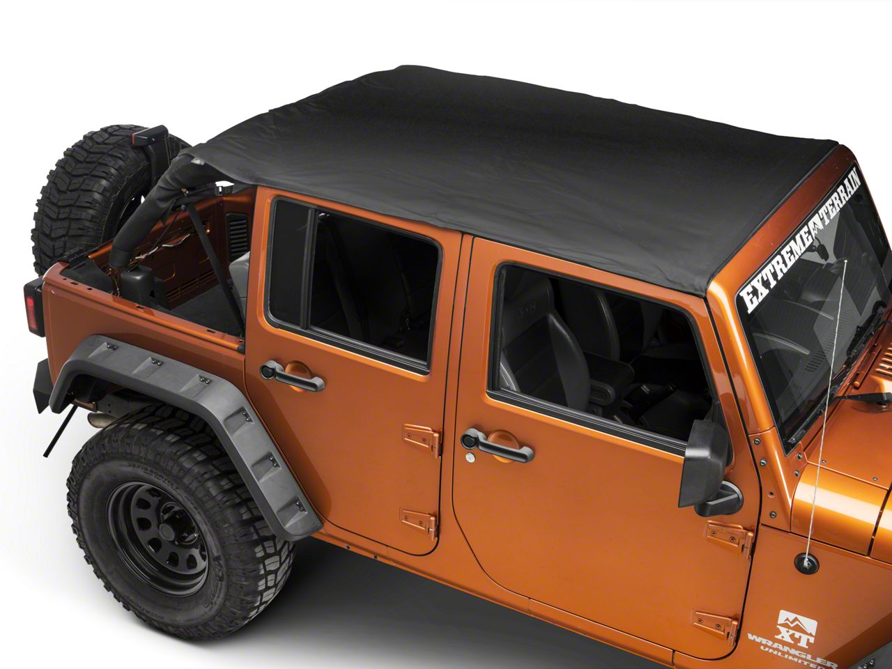 Bestop Safari-Style Header Bikini Top; Cable Style; Black Diamond (10-18  Jeep Wrangler JK 4-Door)