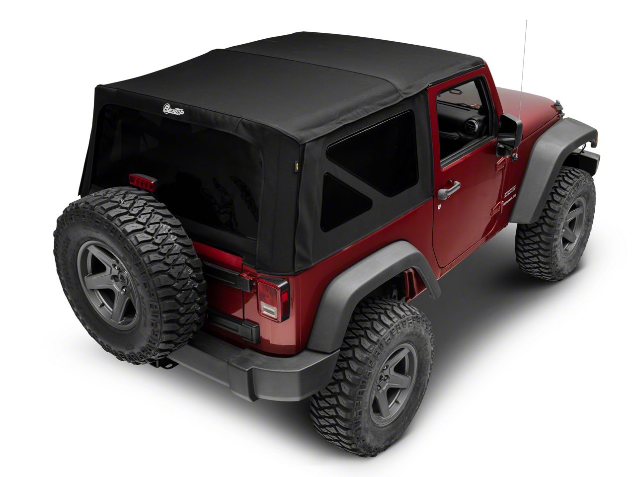 Bestop Jeep Wrangler Supertop NX Soft Top with Tinted Windows; Matte Black  Twill 54822-17 (07-18 Jeep Wrangler JK 2-Door) - Free Shipping