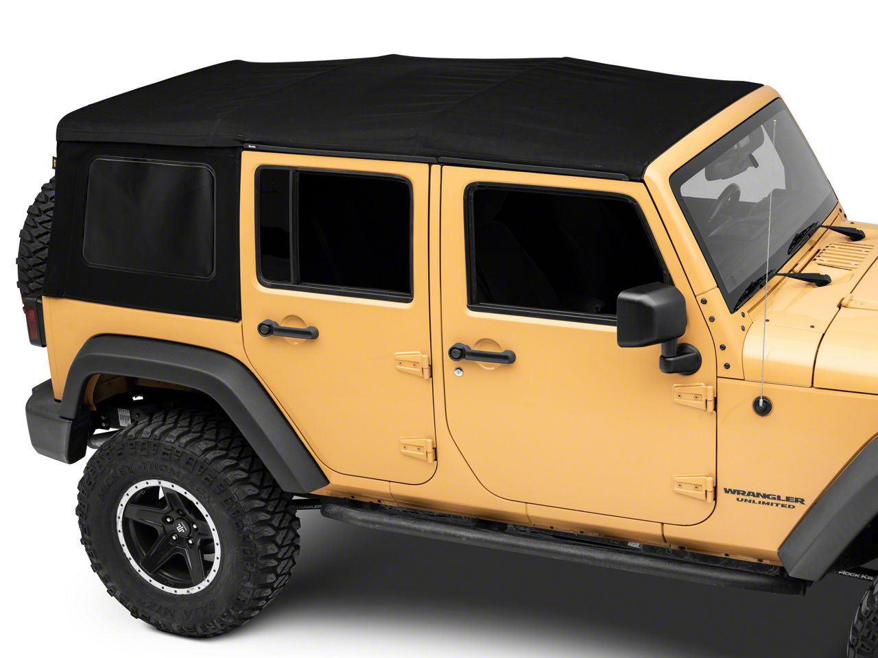 Bestop Jeep Wrangler Supertop NX Soft Top with Tinted Windows; Black Twill  54823-17 (07-18 Jeep Wrangler JK 4-Door) - Free Shipping
