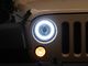 Raxiom High Output LED Headlights with Angel Eye DRL; Black Housing; Clear Lens (07-18 Jeep Wrangler JK)