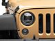 Raxiom High Output LED Headlights with Angel Eye DRL; Black Housing; Clear Lens (07-18 Jeep Wrangler JK)