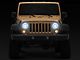 Raxiom High Output LED Headlights with Angel Eye DRL; Black Housing; Clear Lens (07-18 Jeep Wrangler JK)