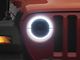 Raxiom High Output LED Headlights with Angel Eye DRL; Black Housing; Clear Lens (18-24 Jeep Wrangler JL)