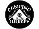 Camping is my Therapy Spare Tire Cover with Camera Cutout; Black (18-24 Jeep Wrangler JL)