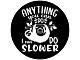 Slow Sloth Spare Tire Cover; Black (76-18 Jeep CJ7, Wrangler YJ, TJ & JK)