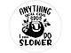 Slow Sloth Spare Tire Cover; Black (76-18 Jeep CJ7, Wrangler YJ, TJ & JK)