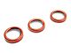 RedRock Billet Aluminum Headlight, HVAC and Radio Control Knob Trim Ring Set; Red (18-24 Jeep Wrangler JL)