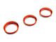 RedRock Billet Aluminum Headlight, HVAC and Radio Control Knob Trim Ring Set; Red (18-24 Jeep Wrangler JL)