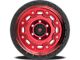 Fittipaldi Offroad FT100 Gloss Red with Machined Face, Red Tint and Satin Black Lip Wheel; 18x9; 0mm Offset (20-24 Jeep Gladiator JT)