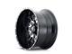 American Truxx Lonestar Satin Black Milled Wheel; 22x12; -44mm Offset (18-24 Jeep Wrangler JL)