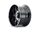 American Truxx Lonestar Gloss Black Machined Wheel; 22x12; -44mm Offset (11-21 Jeep Grand Cherokee WK2)