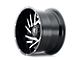 American Truxx Web Gloss Black Machined Wheel; 20x12; -44mm Offset (07-18 Jeep Wrangler JK)