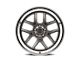 Ridler 610 Gloss Grey with Polished Lip Wheel; 17x8; 0mm Offset (20-24 Jeep Gladiator JT)