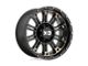 XD Hoss II Satin Black Machined Dark Tint Wheel; 18x9; 0mm Offset (18-24 Jeep Wrangler JL)