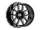 XD Delta Gloss Black Milled Wheel; 20x9; 0mm Offset (20-24 Jeep Gladiator JT)