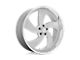 US Mag Desperado Silver Brushed Face with Milled Diamond Cut Wheel; Left Directional; 24x9; 1mm Offset (05-10 Jeep Grand Cherokee WK)