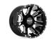 Moto Metal Amp Gloss Black Milled Wheel; 17x9; -12mm Offset (20-24 Jeep Gladiator JT)