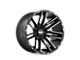 Moto Metal Razor Satin Black Machined Wheel; 20x12; -44mm Offset (20-24 Jeep Gladiator JT)