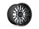 Moto Metal Warlock Gloss Black Machined with Gray Tint Wheel; 20x9; 0mm Offset (20-24 Jeep Gladiator JT)