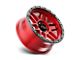 KMC Mesa Candy Red with Black Lip Wheel; 17x9; -12mm Offset (99-04 Jeep Grand Cherokee WJ)