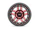 KMC Recon Gloss Black Machined with Red Tint Wheel; 18x8.5; 0mm Offset (22-24 Jeep Grand Cherokee WL)