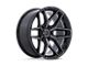 Fuel Wheels Flux Gloss Black Brushed Face with Gray Tint Wheel; 22x12; -44mm Offset (07-18 Jeep Wrangler JK)