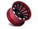 Fuel Wheels Burn Matte Black with Candy Red Lip Wheel; 20x9; 1mm Offset (22-24 Jeep Grand Cherokee WL)