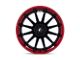 Fuel Wheels Burn Matte Black with Candy Red Lip Wheel; 20x9; 1mm Offset (22-24 Jeep Grand Cherokee WL)