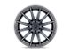 Fuel Wheels Burn Gloss Black with Brushed Gray Tint Face and Lip Wheel; 20x9; 1mm Offset (20-24 Jeep Gladiator JT)