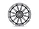 Fuel Wheels Burn Platinum with Chrome Lip Wheel; 20x9; 1mm Offset (11-21 Jeep Grand Cherokee WK2)