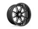 Fuel Wheels Hammer Gloss Black Milled Wheel; 20x9; 1mm Offset (18-24 Jeep Wrangler JL)