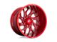 Fuel Wheels Runner Candy Red Milled Wheel; 24x14; -75mm Offset (22-24 Jeep Grand Cherokee WL)