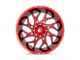 Fuel Wheels Runner Candy Red Milled Wheel; 24x14; -75mm Offset (11-21 Jeep Grand Cherokee WK2)