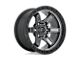 Fuel Wheels Kicker Matte Gunmetal with Black Bead Ring Wheel; 17x9; 1mm Offset (20-24 Jeep Gladiator JT)