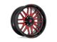 Fuel Wheels Ignite Gloss Black with Red Tinted Clear Wheel; 20x9; 1mm Offset (20-24 Jeep Gladiator JT)