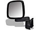 OE Style Manual Mirror; Driver Side; Textured Black (97-06 Jeep Wrangler TJ w/ Full Doors)