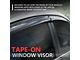 Tape-On Wind Deflectors Window Visors; Smoked (18-25 Jeep Wrangler JL 4-Door)