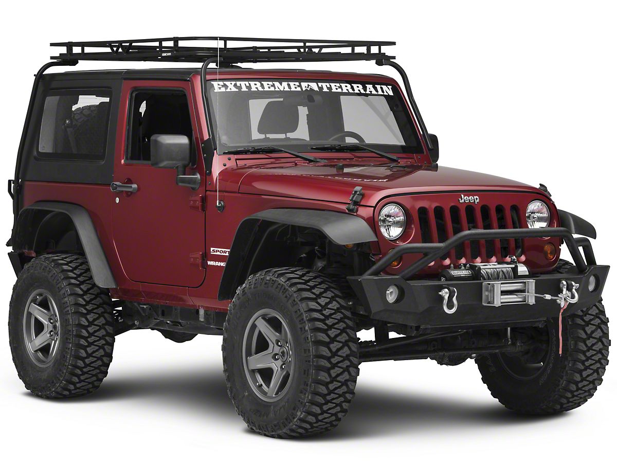 Garvin Jeep Wrangler Expedition Rack with Basket 44072 07 18 Jeep Wrangler JK 2 Door Free Shipping