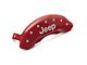 MGP Brake Caliper Covers with Jeep Grille Logo; Red; Front and Rear (18-24 Jeep Wrangler JL)