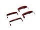 MGP Brake Caliper Covers with Jeep Grille Logo; Red; Front and Rear (18-24 Jeep Wrangler JL)