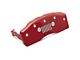 MGP Brake Caliper Covers with Jeep Grille Logo; Red; Front and Rear (18-24 Jeep Wrangler JL)