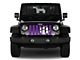 Grille Insert; White Tiger Paw Print Purple (20-24 Jeep Gladiator JT)