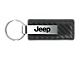 Jeep Leather Key Fob; Carbon Fiber